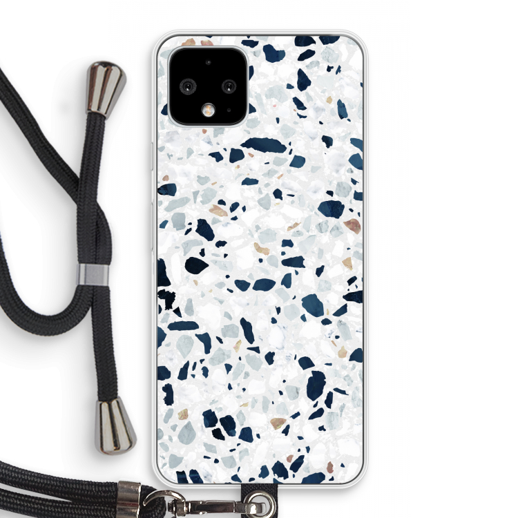 Terrazzo N°1: Pixel 4 Transparant Hoesje met koord