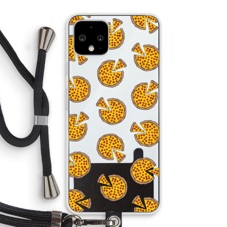 You Had Me At Pizza: Pixel 4 Transparant Hoesje met koord