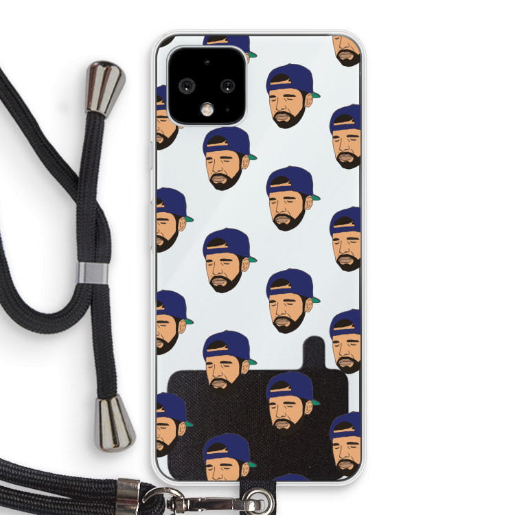Drake Away: Pixel 4 Transparant Hoesje met koord