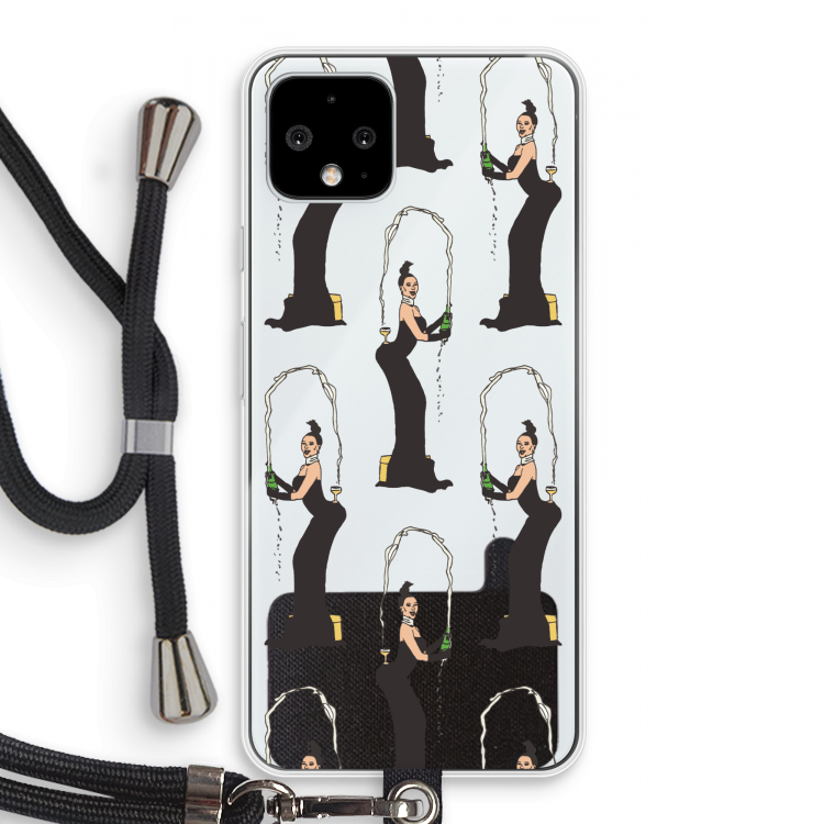 Pop Some Kim: Pixel 4 Transparant Hoesje met koord