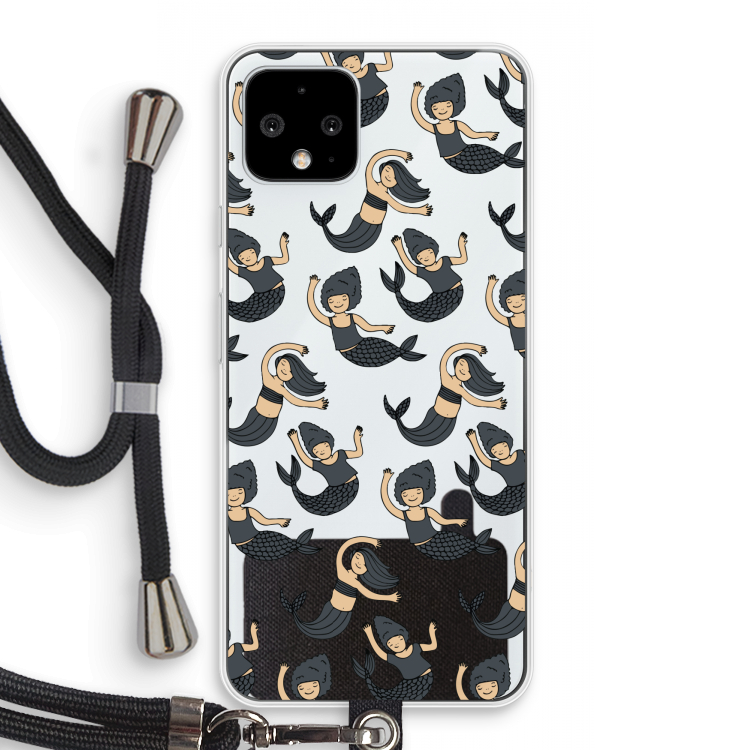 Zeemeermin: Pixel 4 Transparant Hoesje met koord