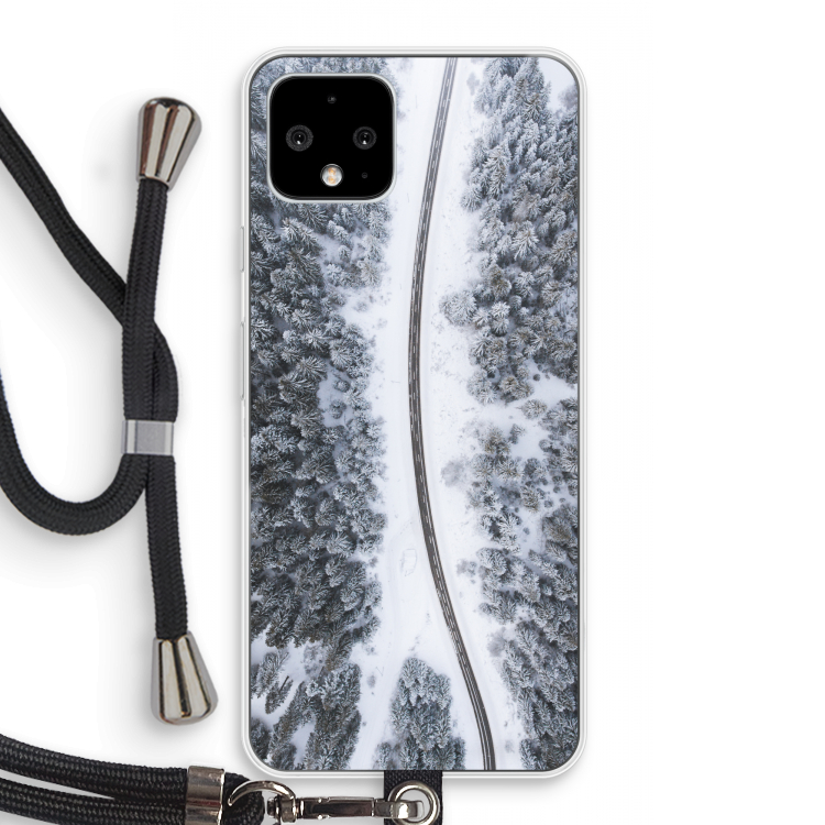 Snøfall: Pixel 4 Transparant Hoesje met koord
