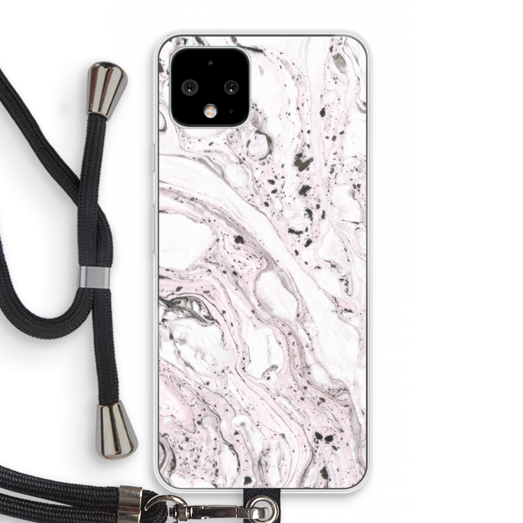 Mengelmoes: Pixel 4 Transparant Hoesje met koord