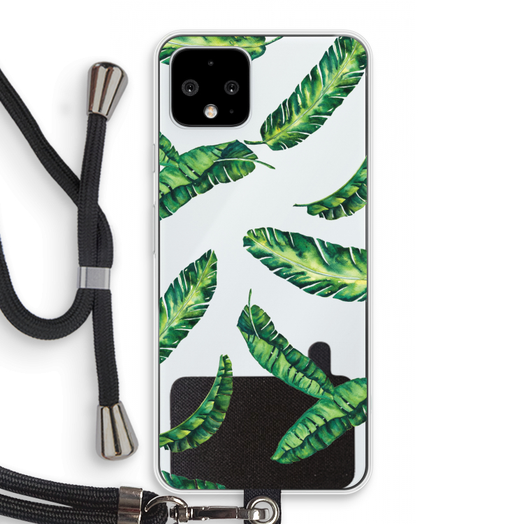 Lange bladeren: Pixel 4 Transparant Hoesje met koord