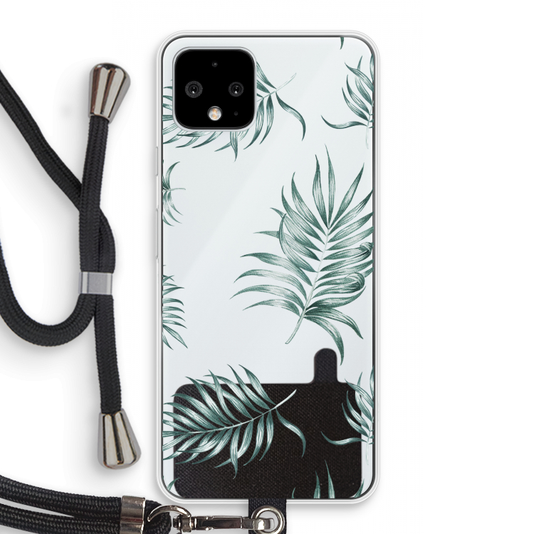 Simple leaves: Pixel 4 Transparant Hoesje met koord