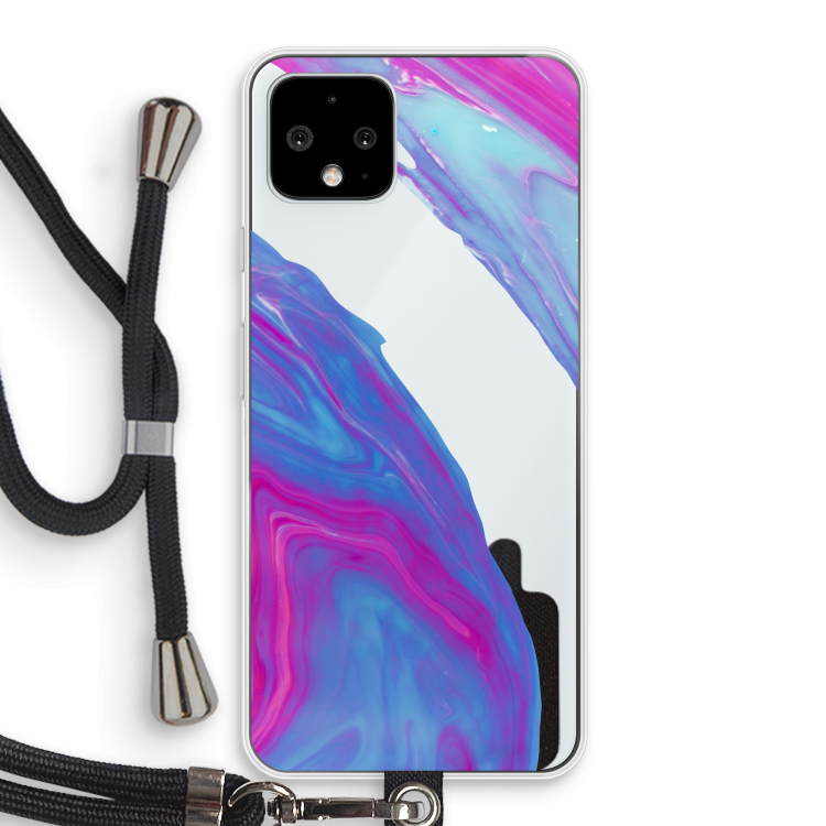 Zweverige regenboog: Pixel 4 Transparant Hoesje met koord