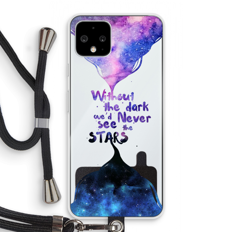 Stars quote: Pixel 4 Transparant Hoesje met koord