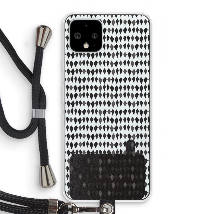 Crazy shapes: Pixel 4 Transparant Hoesje met koord