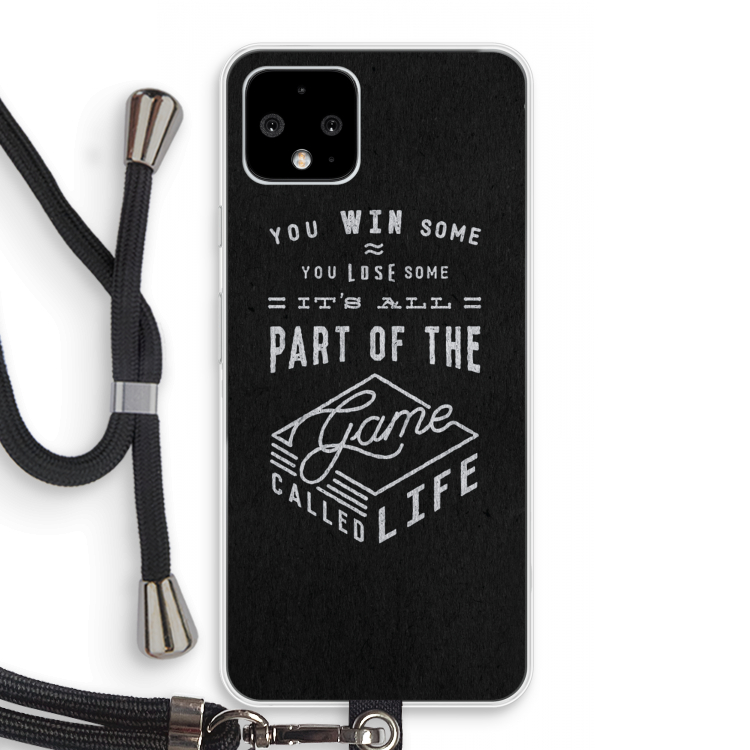 Life: Pixel 4 Transparant Hoesje met koord