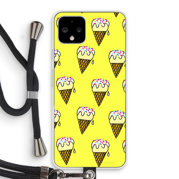 Isjes: Pixel 4 Transparant Hoesje met koord