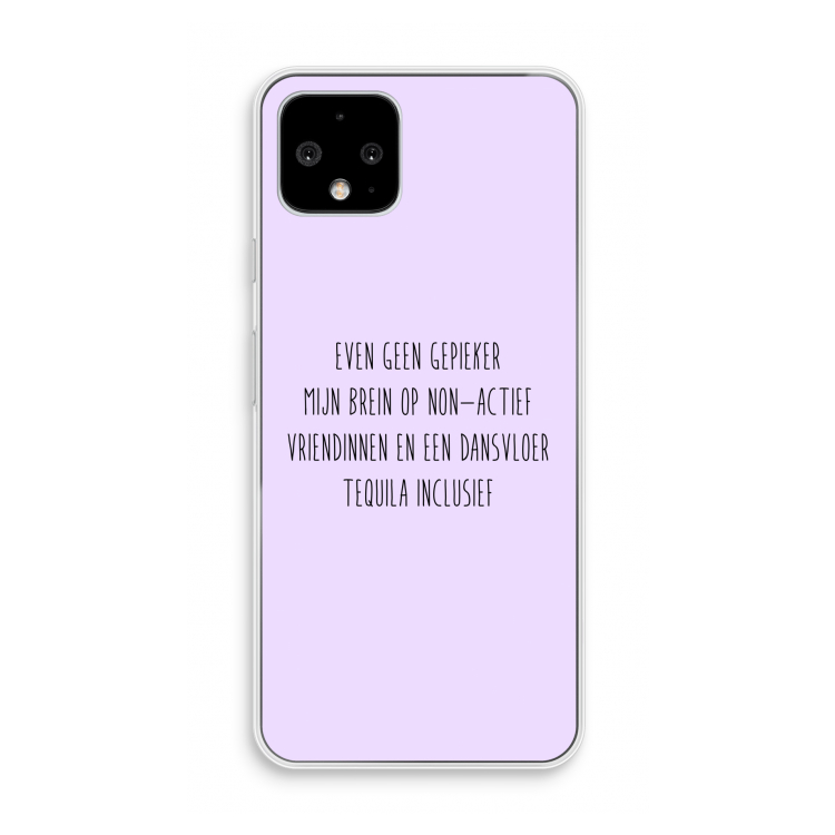Tequila: Pixel 4 Transparant Hoesje