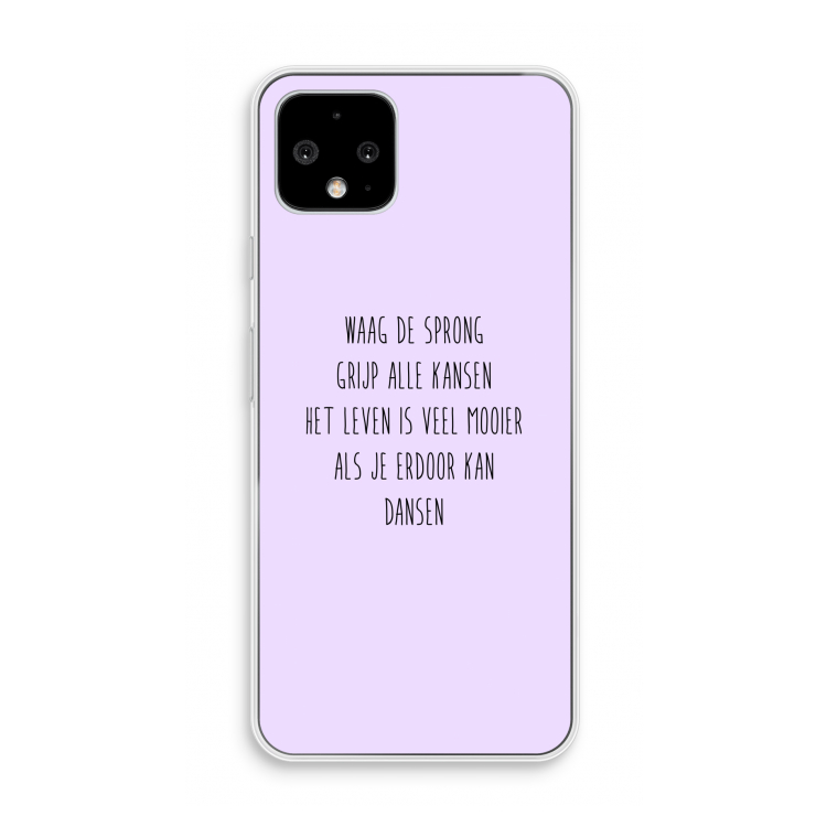 Sprong: Pixel 4 Transparant Hoesje