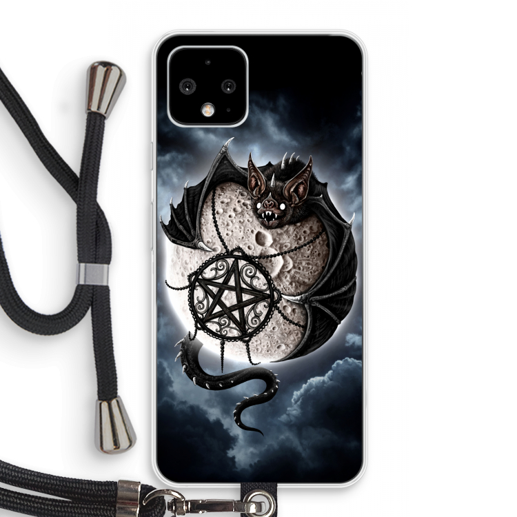 Volle maan: Pixel 4 Transparant Hoesje met koord