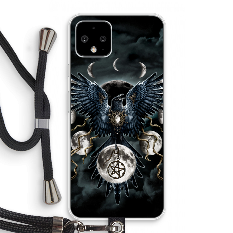 Sinister Wings: Pixel 4 Transparant Hoesje met koord