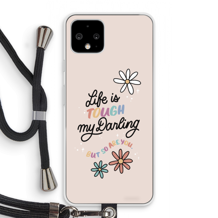 Tough Life: Pixel 4 Transparant Hoesje met koord