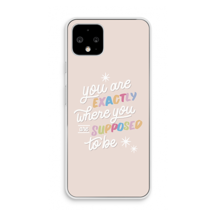 Right Place: Pixel 4 Transparant Hoesje