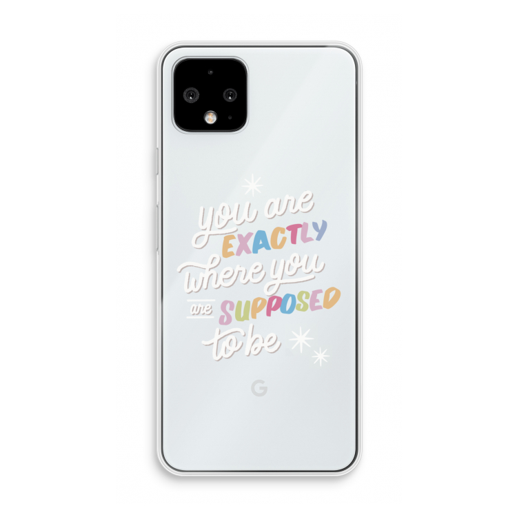 Right Place: Pixel 4 Transparant Hoesje