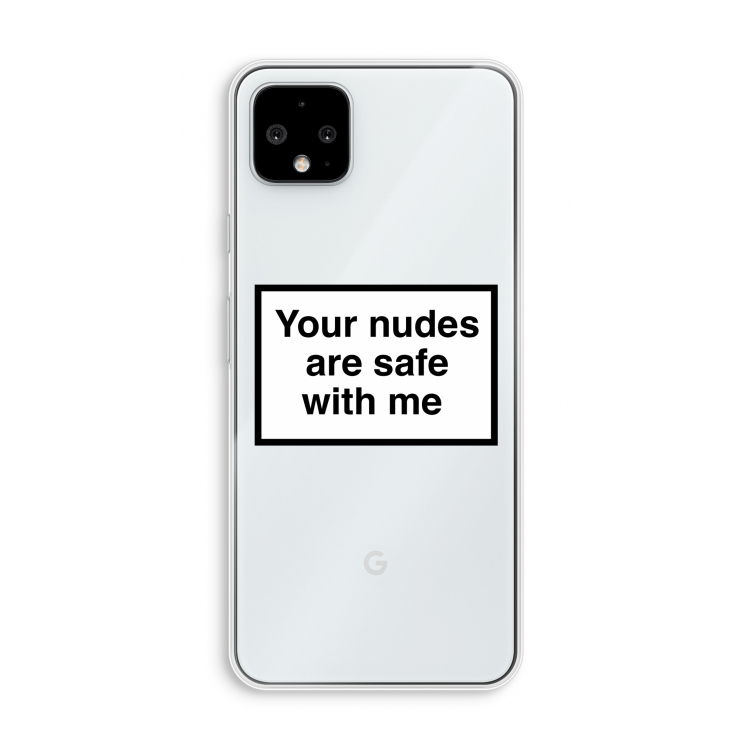 Safe with me: Pixel 4 XL Transparant Hoesje