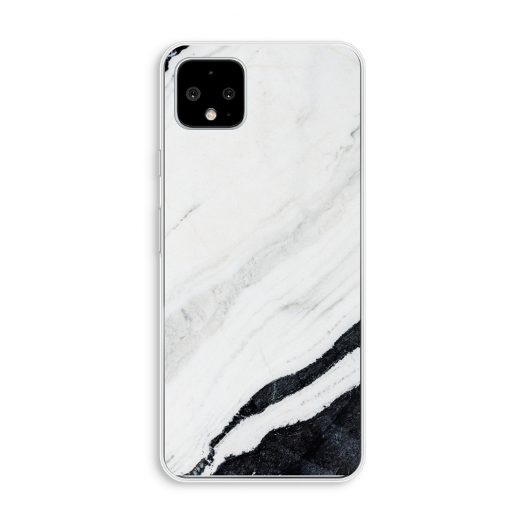 Elegante marmer: Pixel 4 XL Transparant Hoesje