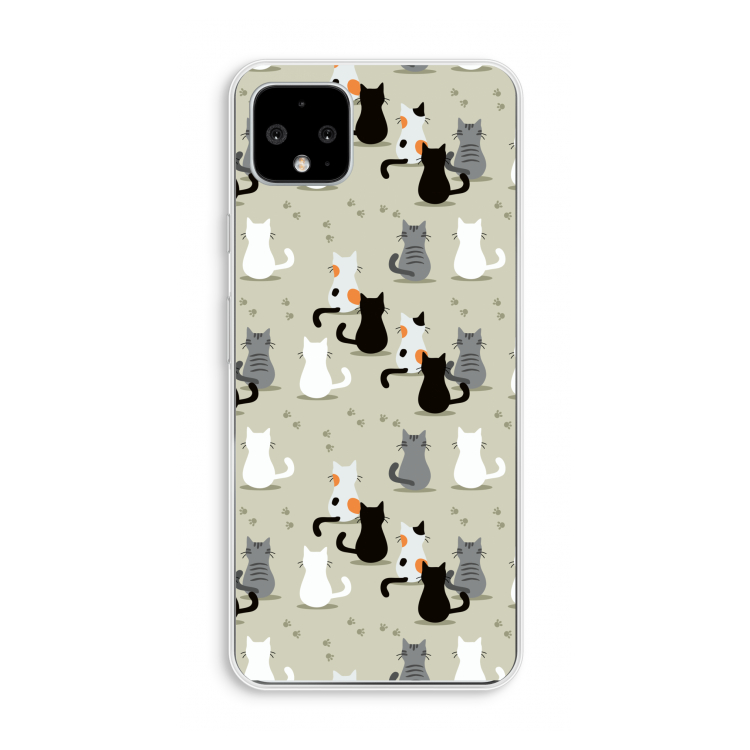 Katten: Pixel 4 XL Transparant Hoesje