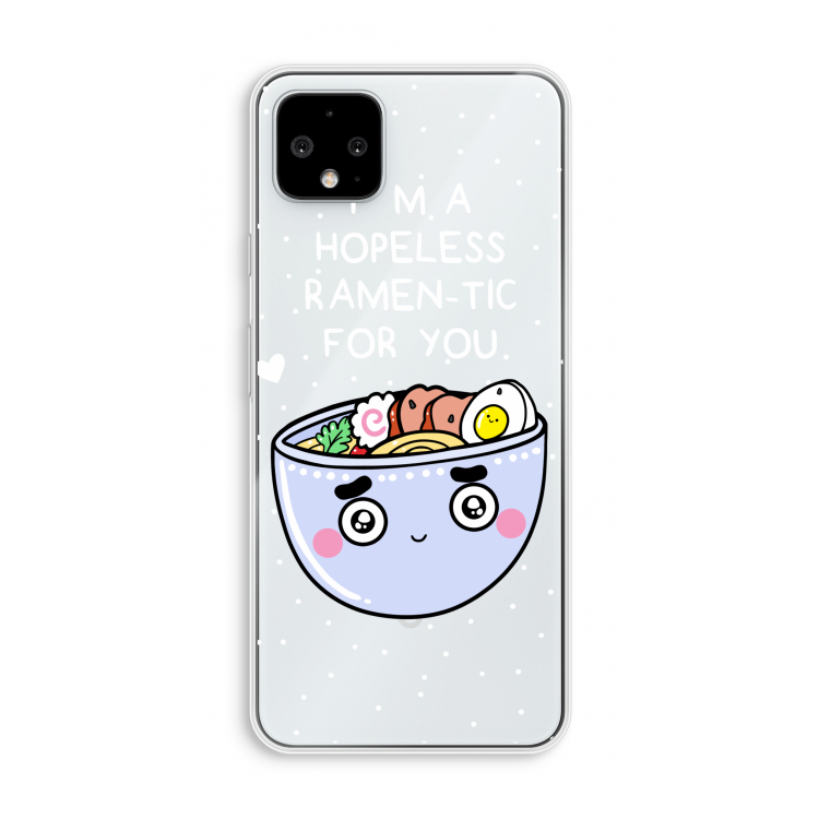 I'm A Hopeless Ramen-Tic For You: Pixel 4 XL Transparant Hoesje