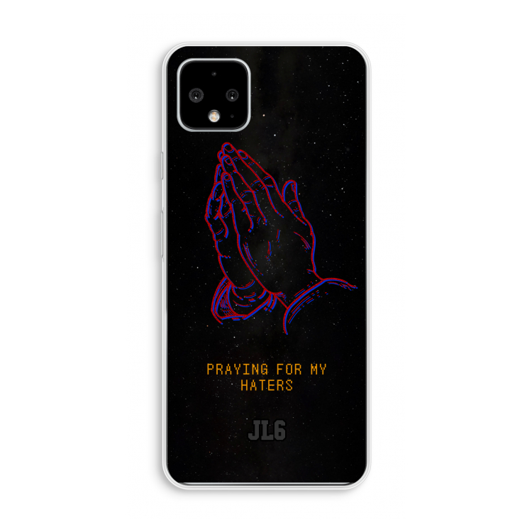 Praying For My Haters: Pixel 4 XL Transparant Hoesje