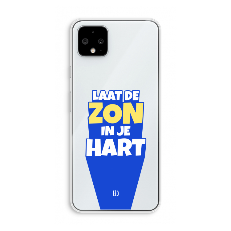Laat de zon in je hart: Pixel 4 XL Transparant Hoesje