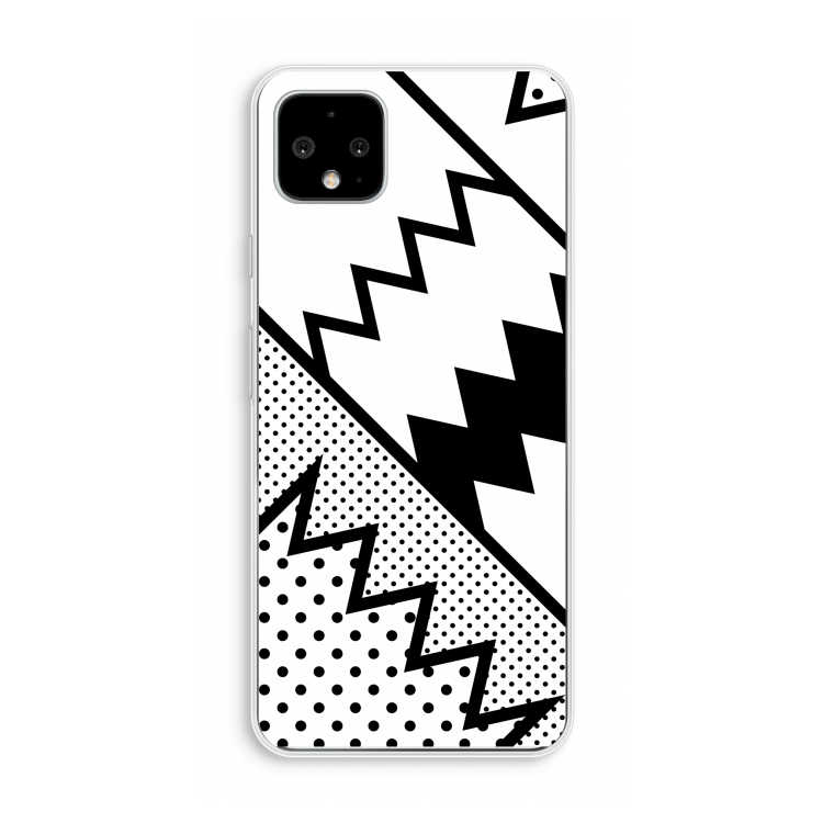 Pop Art #5: Pixel 4 XL Transparant Hoesje