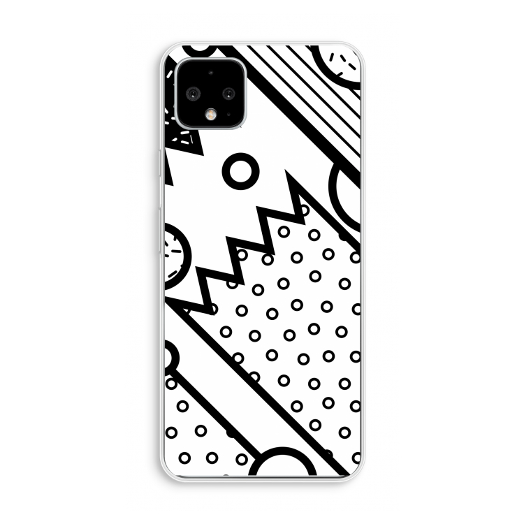 Pop Art #4: Pixel 4 XL Transparant Hoesje