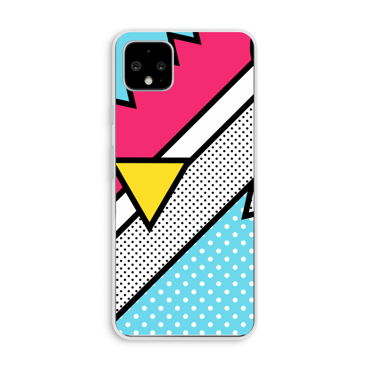 Pop Art #3: Pixel 4 XL Transparant Hoesje