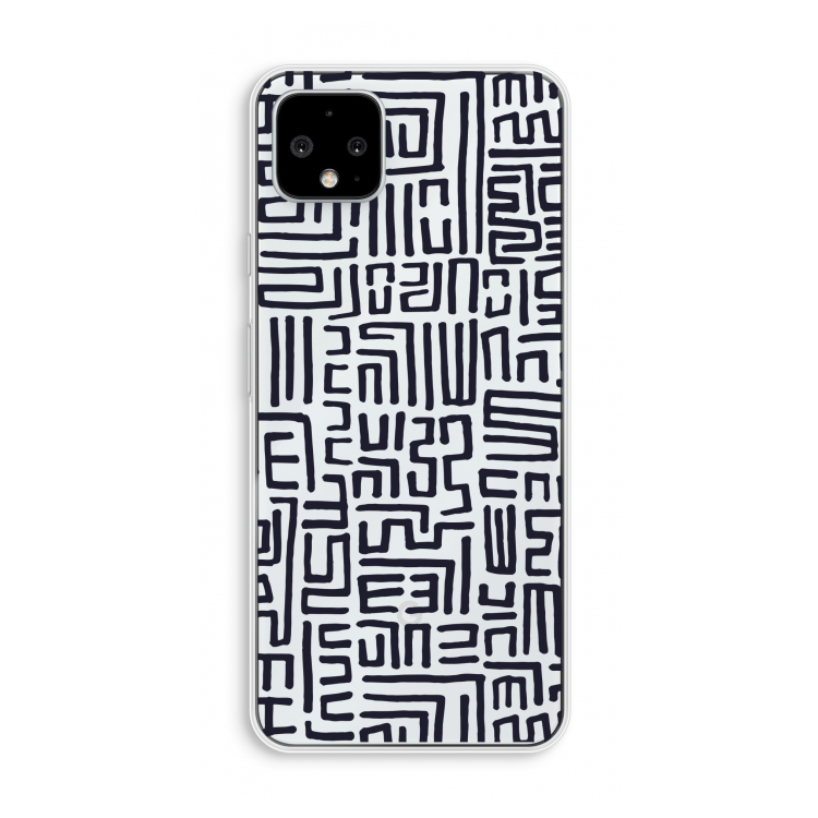 Moroccan Print: Pixel 4 XL Transparant Hoesje