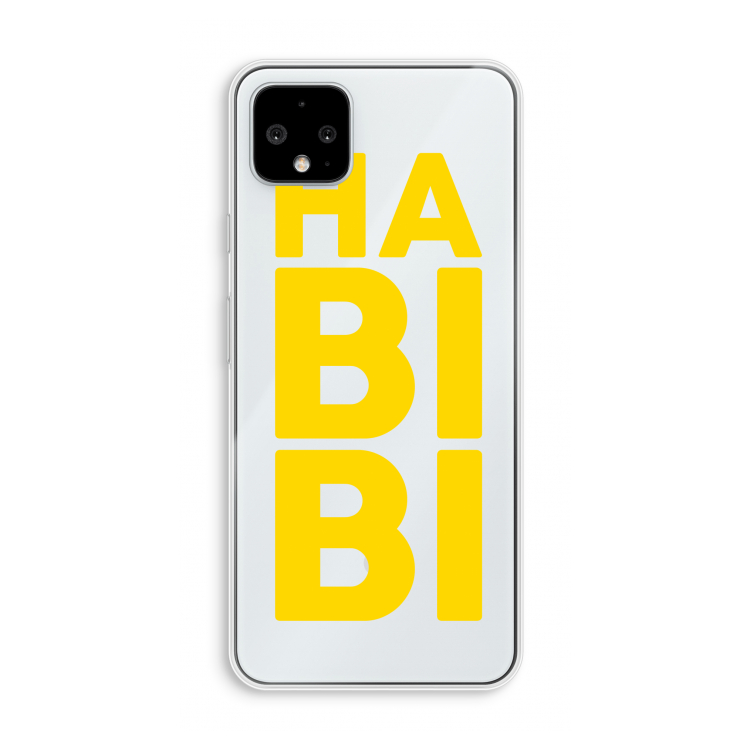 Habibi Blue: Pixel 4 XL Transparant Hoesje