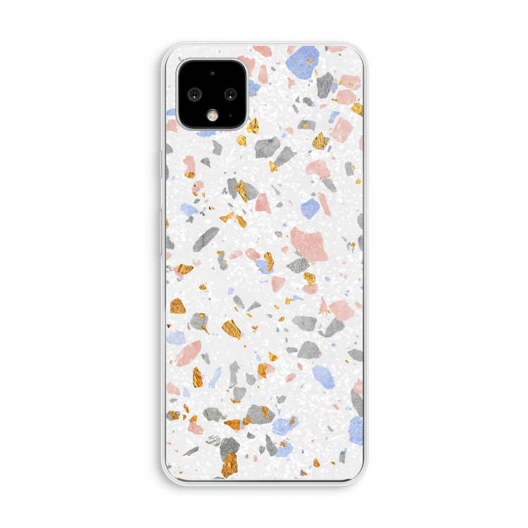 Terrazzo N°8: Pixel 4 XL Transparant Hoesje