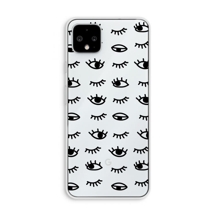 Eye pattern #2: Pixel 4 XL Transparant Hoesje