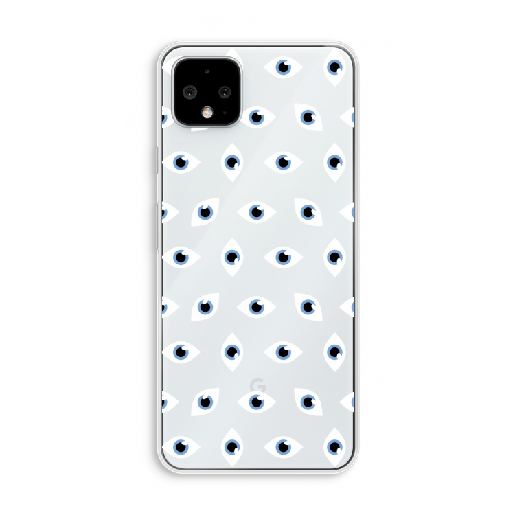 Eyes pattern: Pixel 4 XL Transparant Hoesje