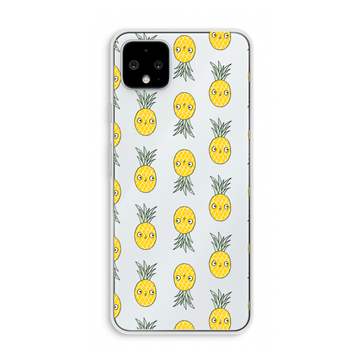 Ananas: Pixel 4 XL Transparant Hoesje