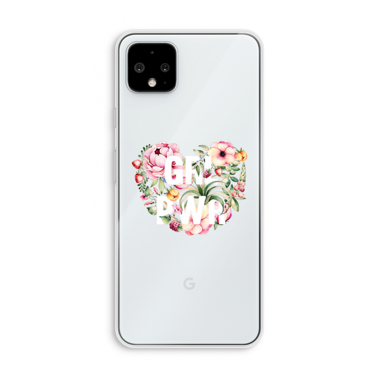GRL PWR Flower: Pixel 4 XL Transparant Hoesje