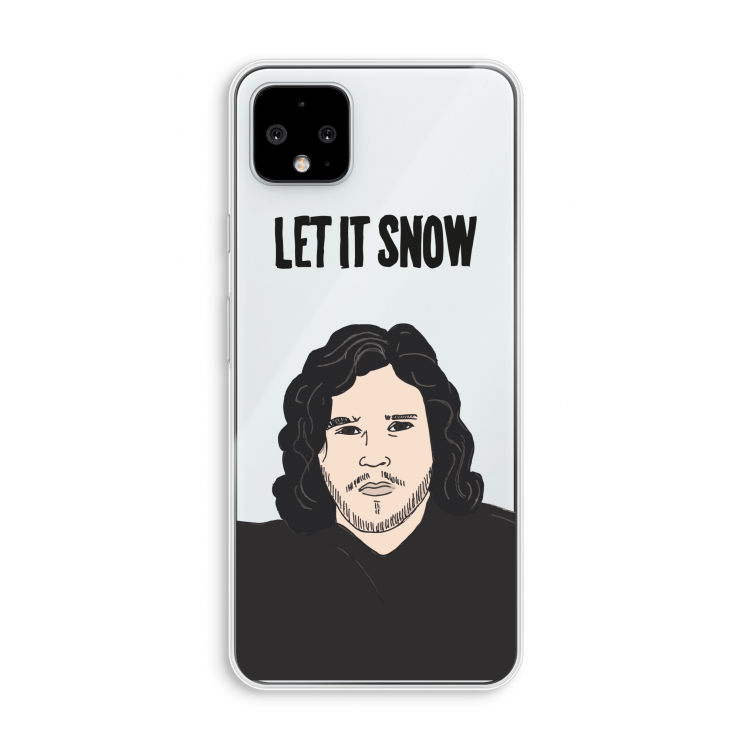 Let It Snow: Pixel 4 XL Transparant Hoesje