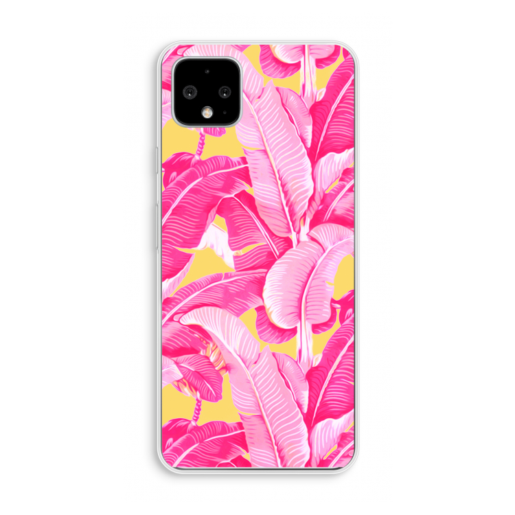 Pink Banana: Pixel 4 XL Transparant Hoesje