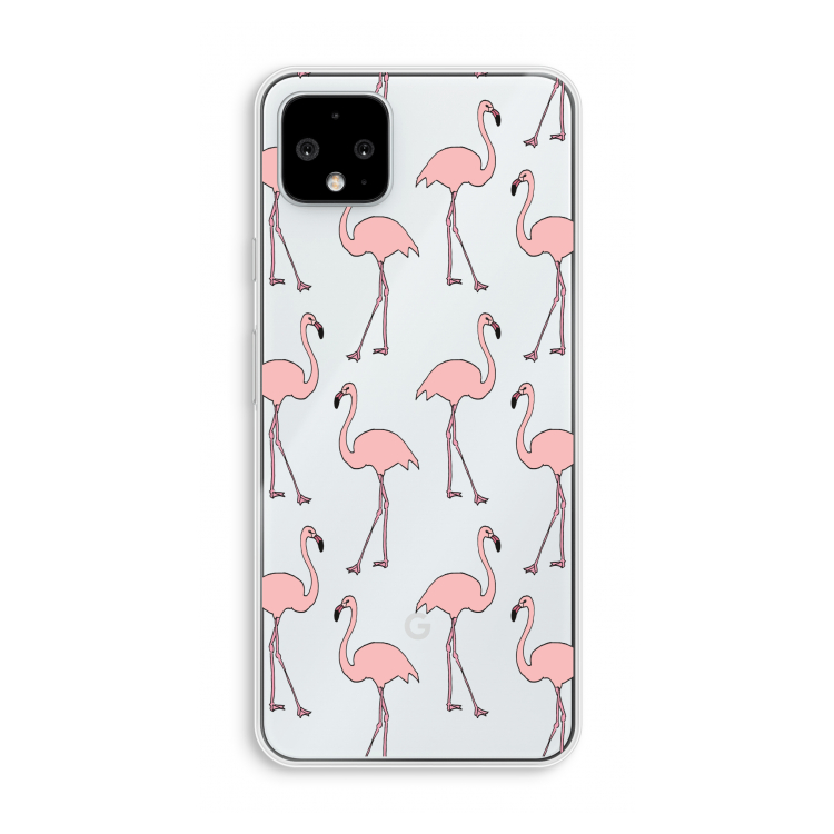 Anything Flamingoes: Pixel 4 XL Transparant Hoesje