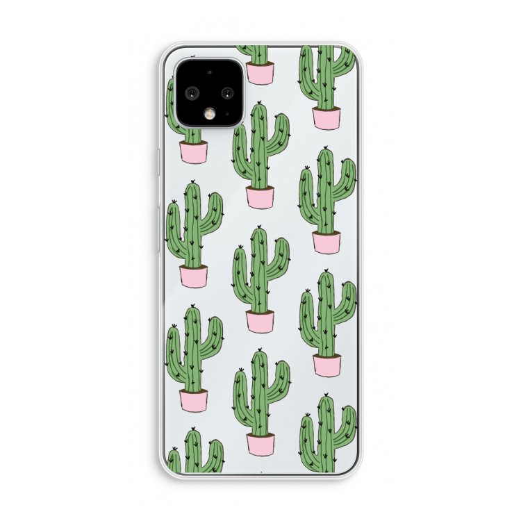 Cactus Lover: Pixel 4 XL Transparant Hoesje