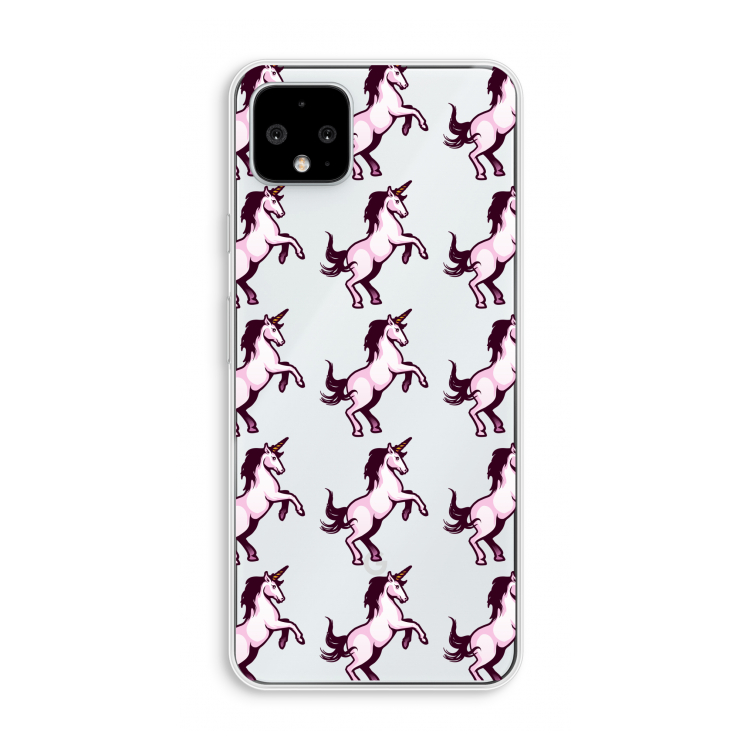 Musketon Unicorn: Pixel 4 XL Transparant Hoesje