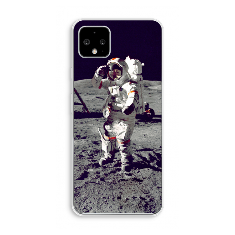 Spaceman: Pixel 4 XL Transparant Hoesje