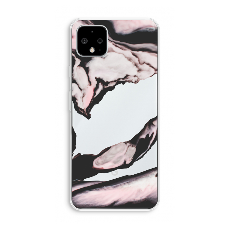 Roze stroom: Pixel 4 XL Transparant Hoesje