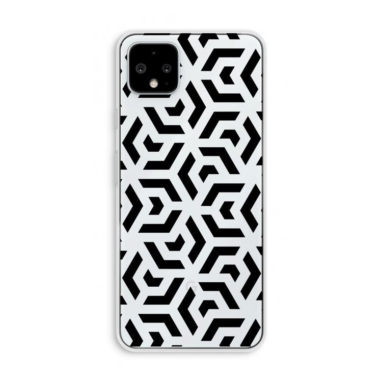 Crazy pattern: Pixel 4 XL Transparant Hoesje