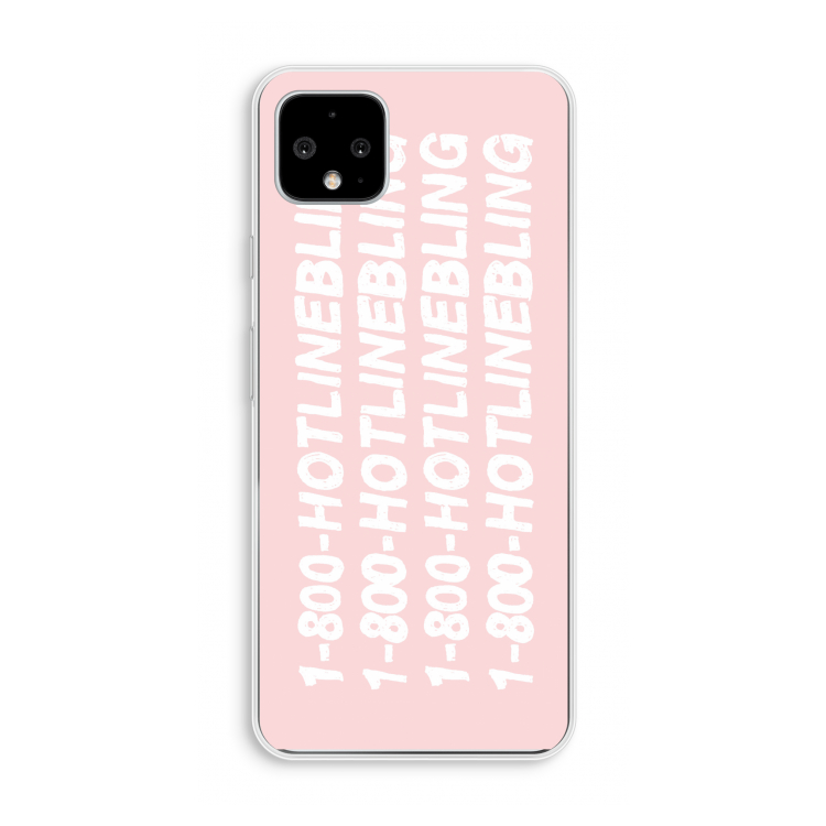Hotline bling pink: Pixel 4 XL Transparant Hoesje