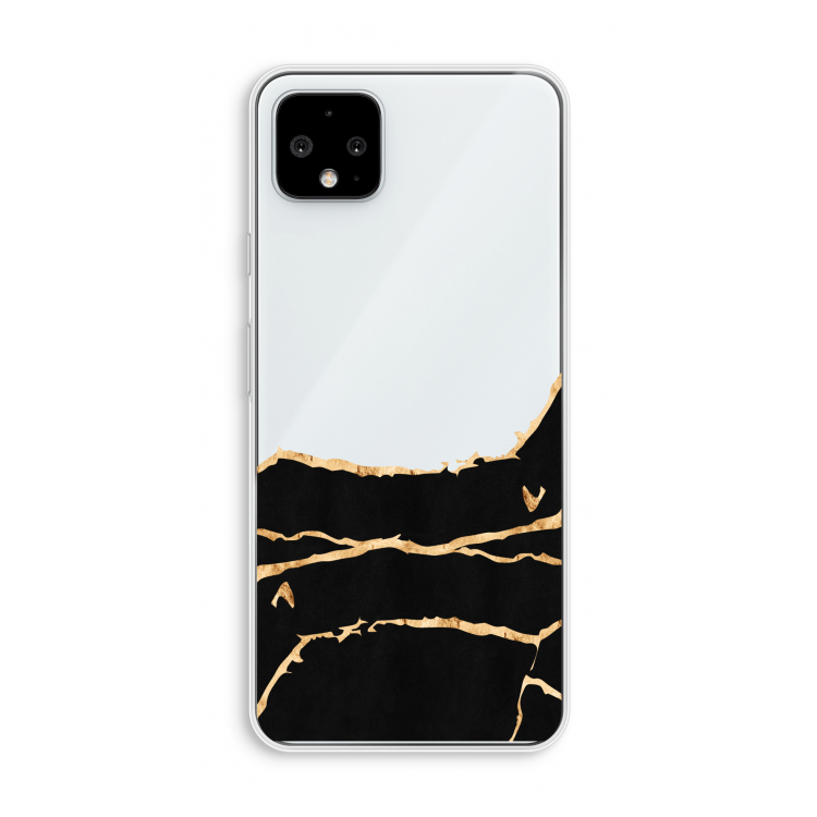 Gouden marmer: Pixel 4 XL Transparant Hoesje