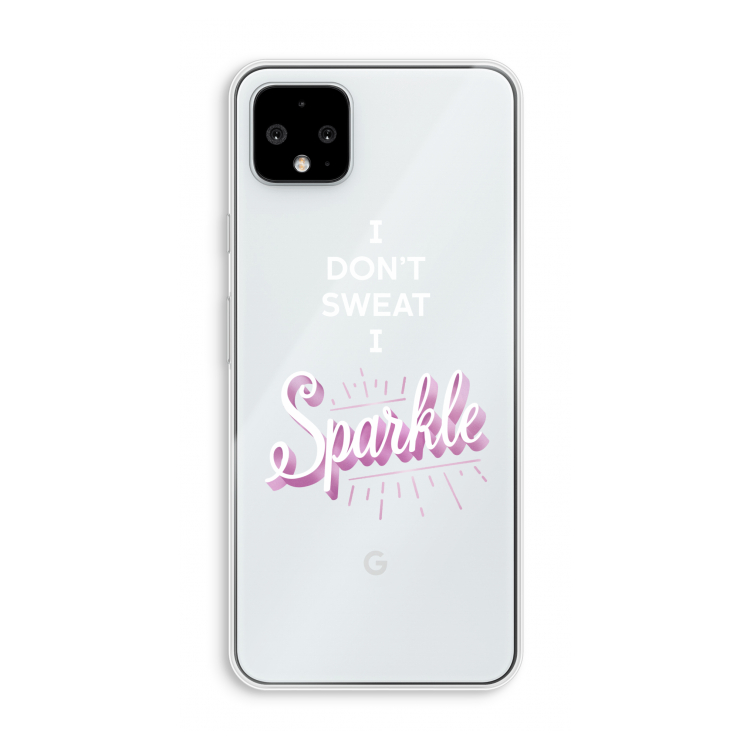 Sparkle quote: Pixel 4 XL Transparant Hoesje