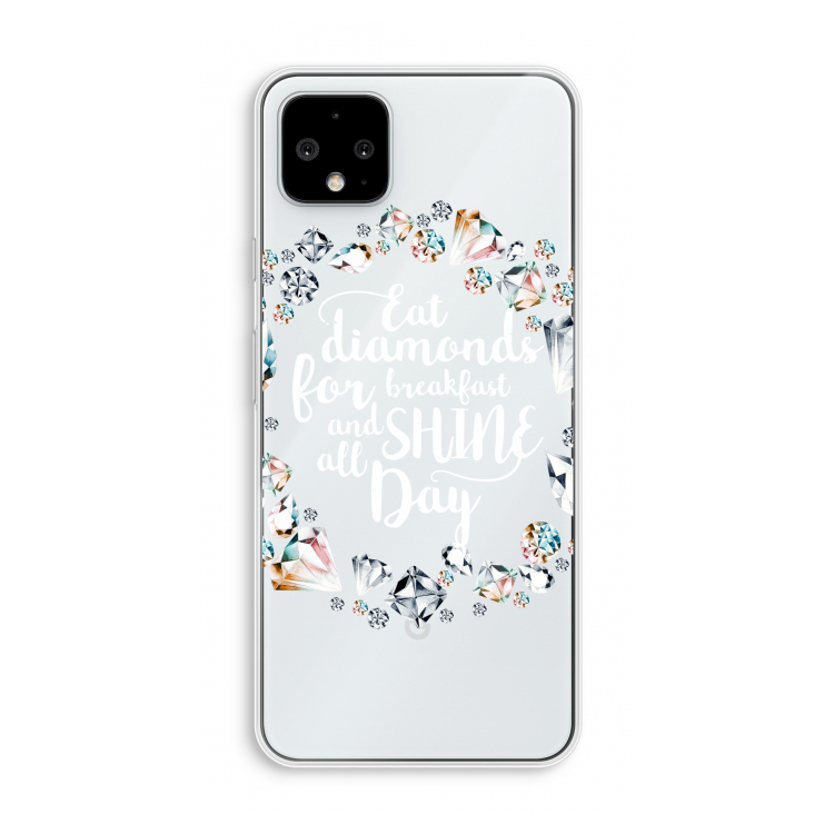 Diamonds: Pixel 4 XL Transparant Hoesje