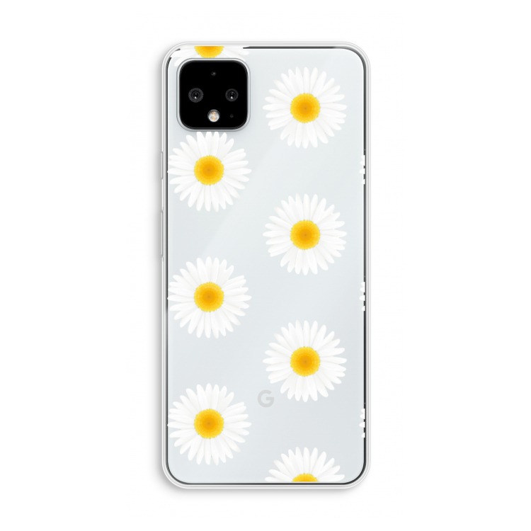 Margrietjes: Pixel 4 XL Transparant Hoesje